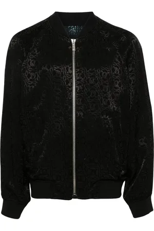 Roberto Cavalli Logo-jacquard bomber jacket