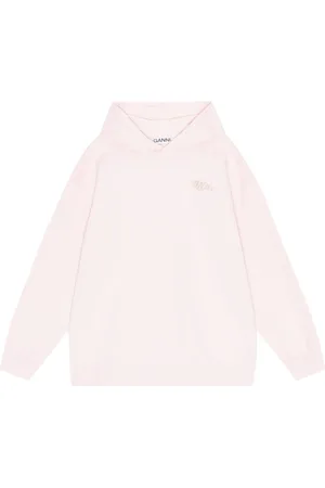 Ganni Logo-print cotton hoodie