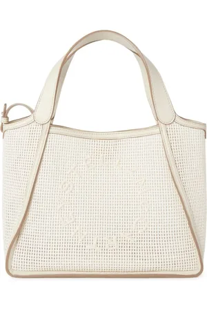 Stella McCartney Logo-embroidered mesh tote bag