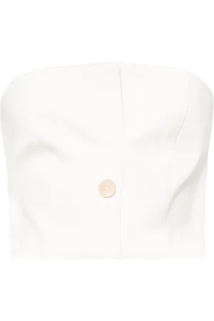 Rokh Button-embellished cropped top