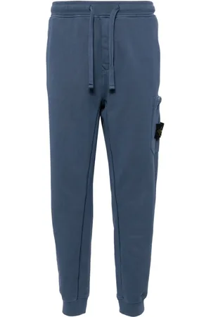 Stone Island Compass-badge cotton track pants