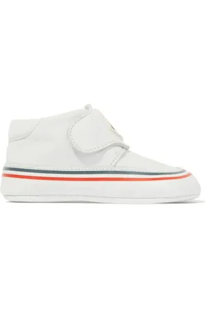 Moncler Logo-appliqué leather pre-walkers