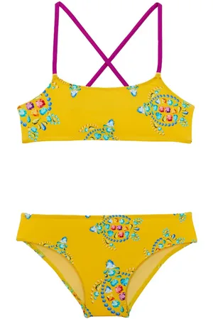 Vilebrequin Gemstone-print criss-cross bikini