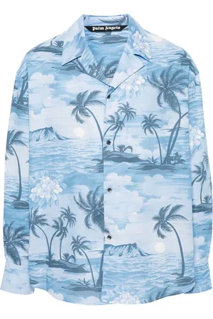 Palm Angels Sunset-print bowling shirt