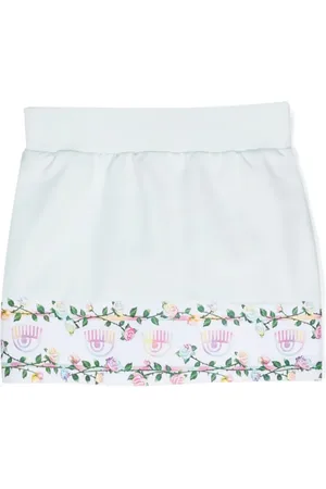 Chiara Ferragni Eyelike-motif floral-print skirt