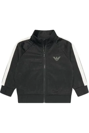 Emporio Armani Logo-jacquard jersey jacket