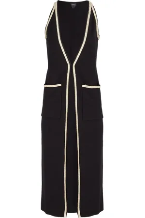 Giambattista Valli Contrast-trim sleeveless kaftan