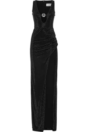 Philipp Plein Cut-out draped long dress