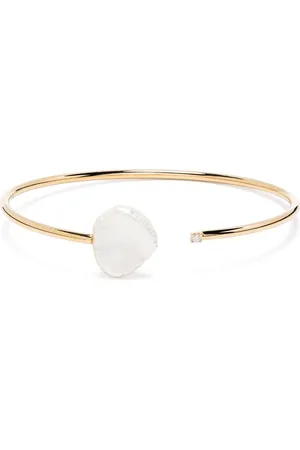 JIA JIA 14kt yellow pearl and diamond open-cuff bracelet
