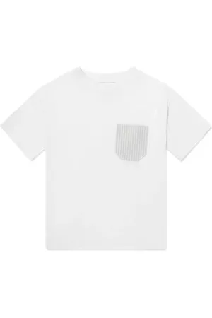 DL1961 Kids Striped patch pocket T-shirt