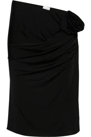 MAGDA BUTRYM Floral-appliqué skirt