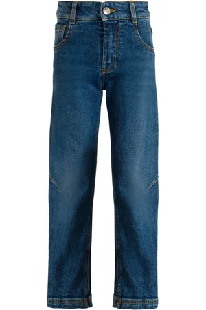 Etro Logo-embroidered straight-leg jeans