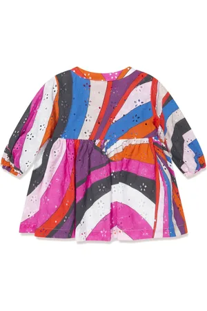 PUCCI Junior Iride-print cotton midi dress