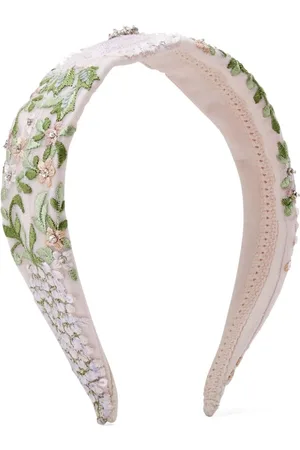 Maison Ava Camelia floral-embroidered headband