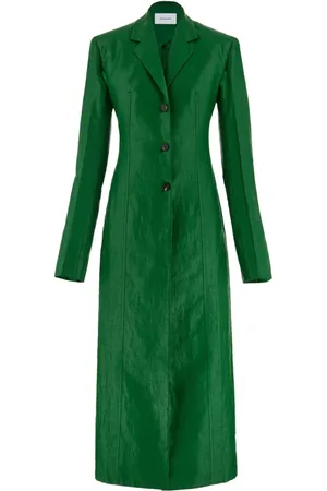 Salvatore Ferragamo Single-breasted linen coat