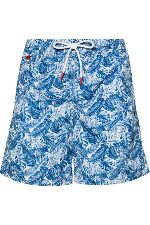 Kiton Logo-embroidered swim shorts
