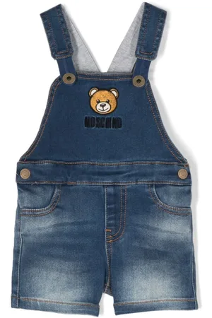 Moschino Teddy Bear-motif denim dungarees