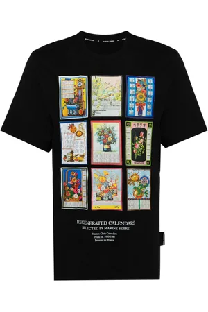 Marine Serre Graphic-print cotton T-shirt