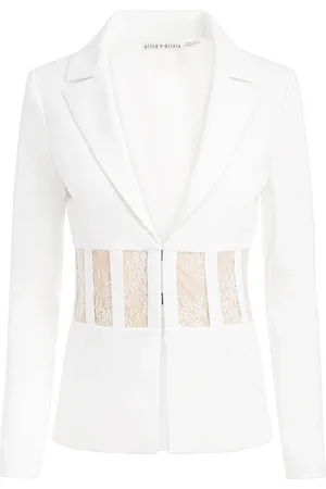 ALICE+OLIVIA Alexia lace-embellished corset blazer