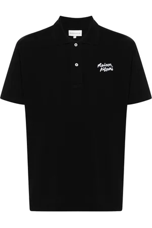 Maison Kitsuné Handwriting logo-embroidered polo shirt