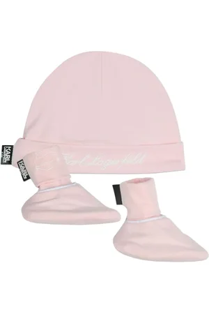 Karl Lagerfeld Logo-embroidered hat set