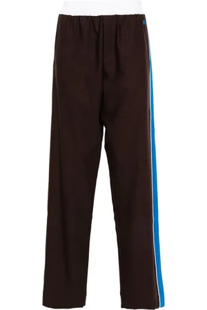 WALES BONNER Stripe-detail straight-leg trousers
