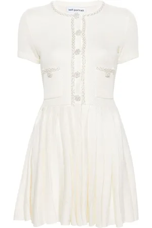 Self-Portrait Pleated mini dress