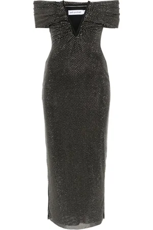 Self-Portrait Rhinestone-embellished maxi dress