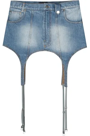 EgonLab Denim garter skirt