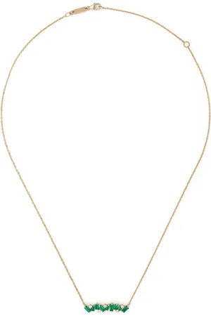 Suzanne Kalan 18kt yellow Frenzy emerald and diamond necklace
