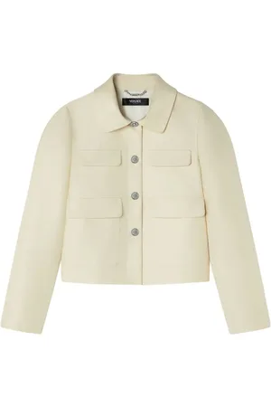 VERSACE Silk-blend cropped jacket