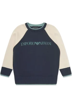 Emporio Armani Logo-print panelled jumper