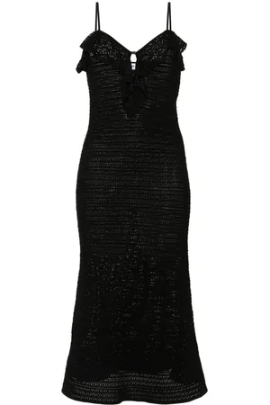 Self-Portrait Crochet midi dress