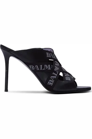 Balmain Ruby 95mm leather mules