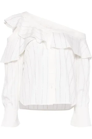 Self-Portrait Rhinestone-striped top
