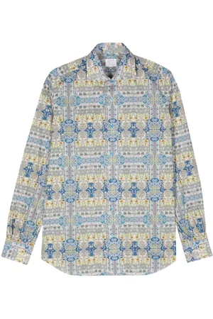 MAZZARELLI Floral-print cotton shirt