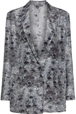 JNBY Abstract-print silk blazer
