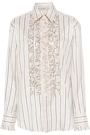 Stella McCartney Striped ruffled shirt