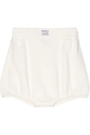 DOUUOD KIDS Logo-tag cotton bloomers