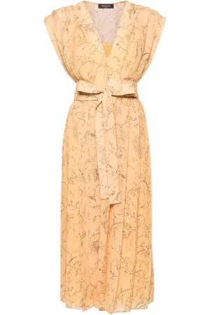 Fabiana Filippi Fabula-print pleated dress