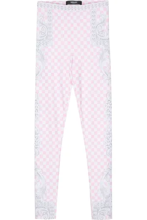VERSACE Checkerboard-pattern leggings