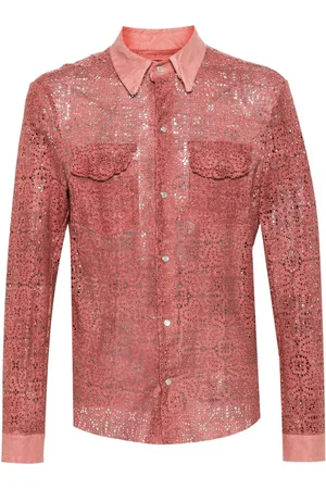SALVATORE SANTORO Perforated leather shirt
