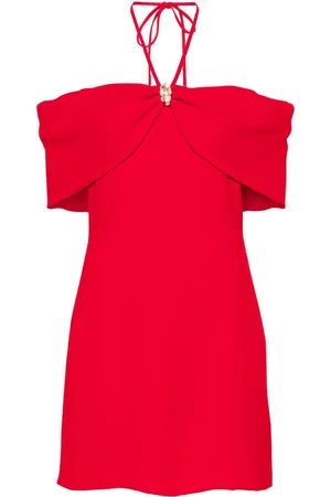 BLUMARINE Off-shoulder crepe mini dress