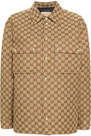 Gucci GG-canvas quilted shirt jacket