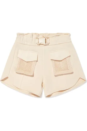 Emporio Armani Mesh-panel buckled track shorts