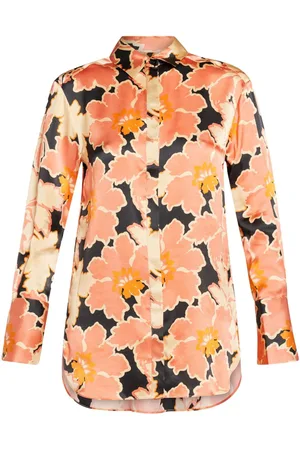 Shona Joy Rosa-print silk shirt