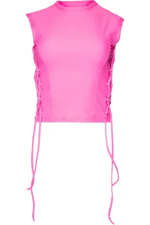 Vetements Lace-up crop top