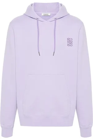 Maharishi logo-embroidered organic cotton hoodie - Purple
