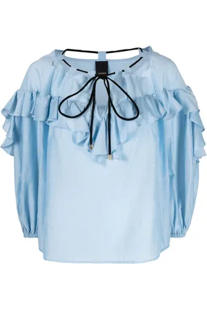 Pinko Tied-neck ruffled blouse