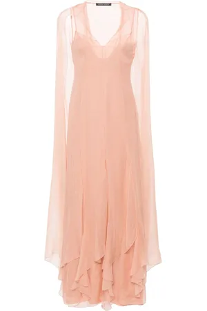 Alberta Ferretti Ruffled-detail silk maxi dress
